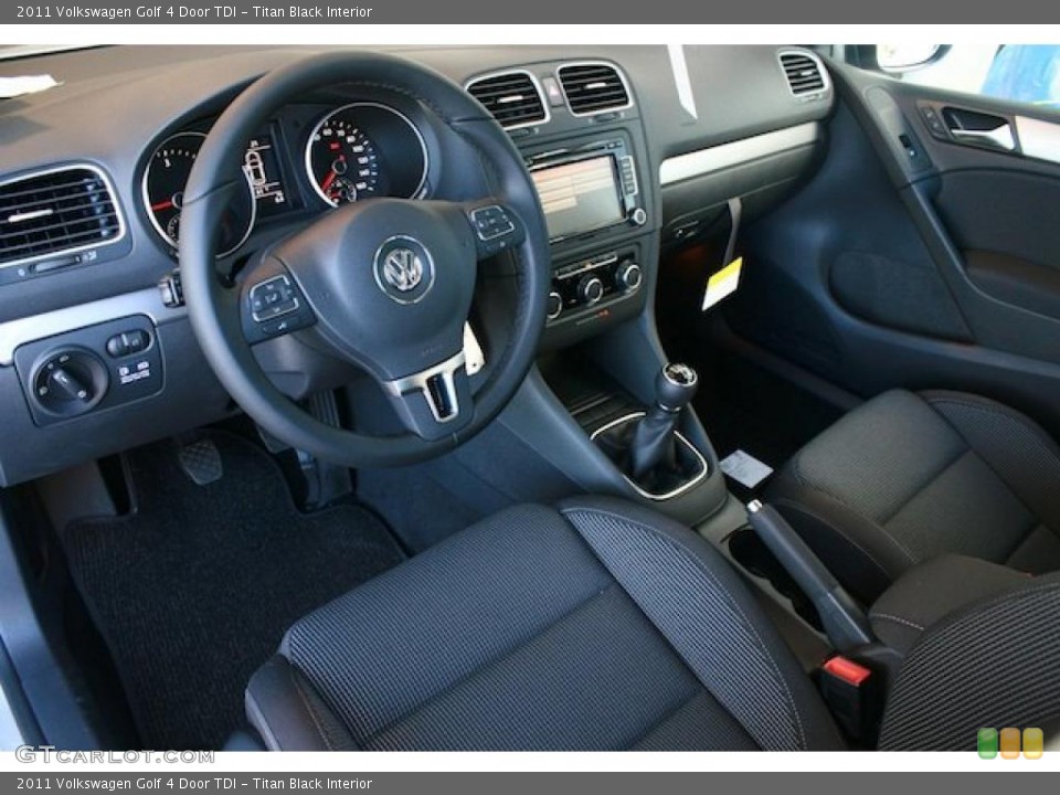 Titan Black Interior Prime Interior for the 2011 Volkswagen Golf 4 Door TDI #40207928