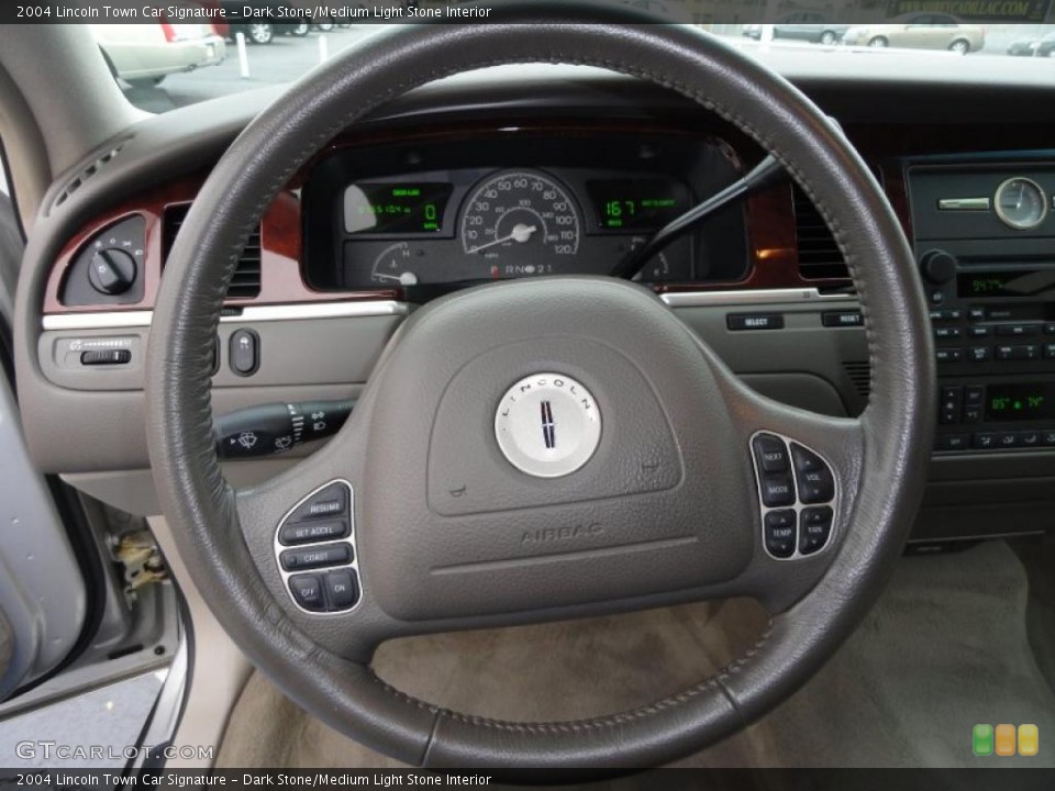 Dark Stone/Medium Light Stone Interior Steering Wheel for the 2004 Lincoln Town Car Signature #40208701