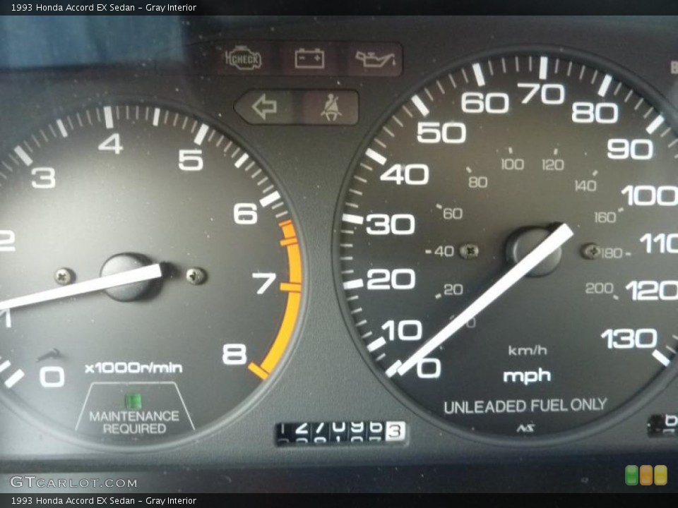 Gray Interior Gauges for the 1993 Honda Accord EX Sedan #40208905