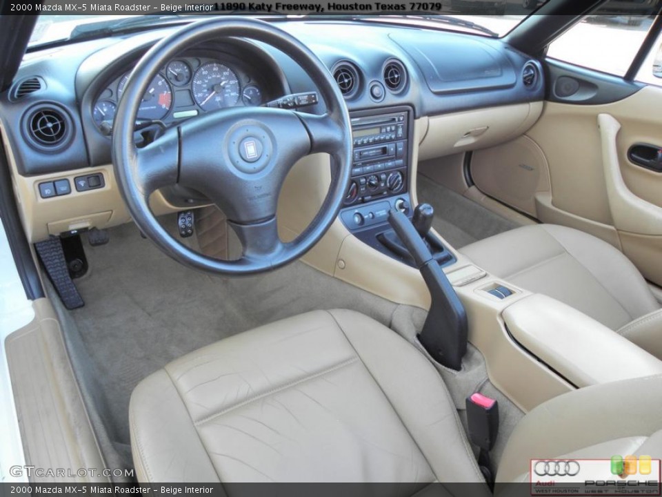 Beige 2000 Mazda MX-5 Miata Interiors