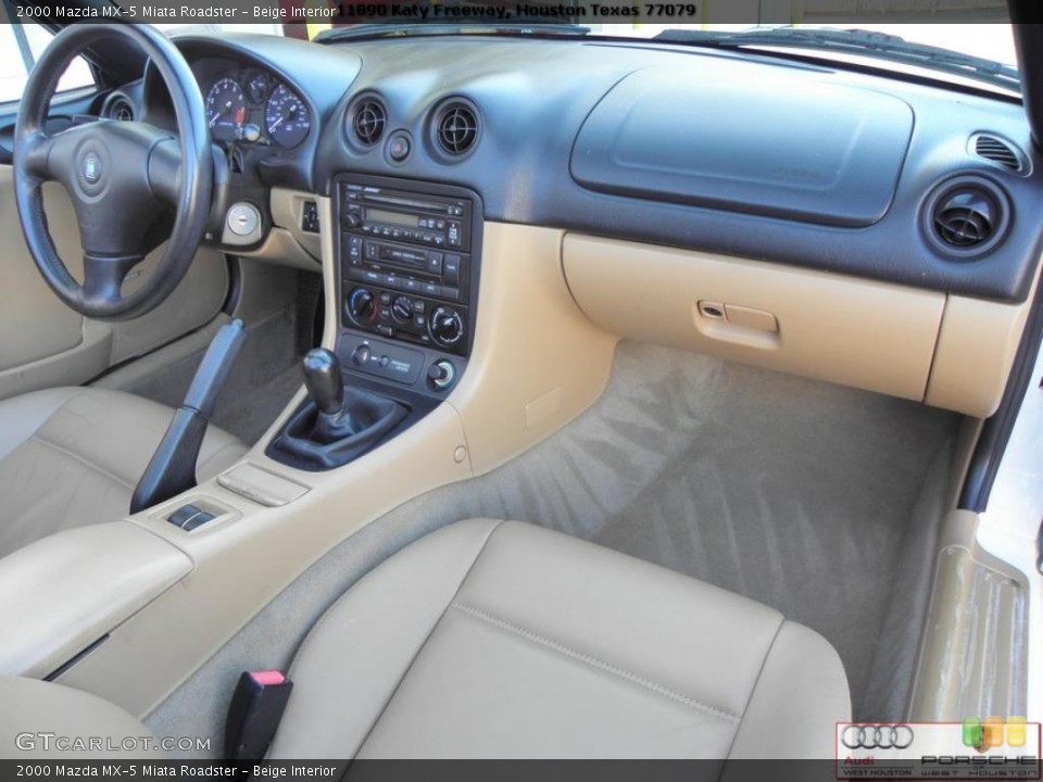 Beige Interior Dashboard for the 2000 Mazda MX-5 Miata Roadster #40214945