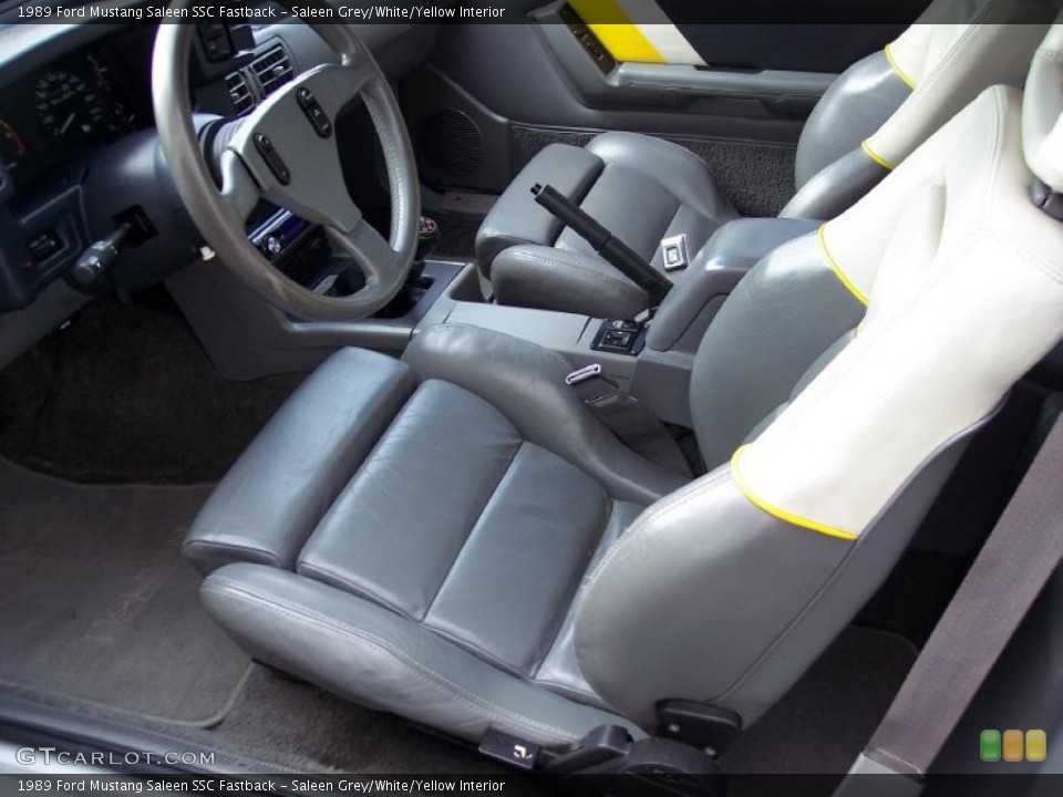 Saleen Grey/White/Yellow Interior Photo for the 1989 Ford Mustang Saleen SSC Fastback #40217540