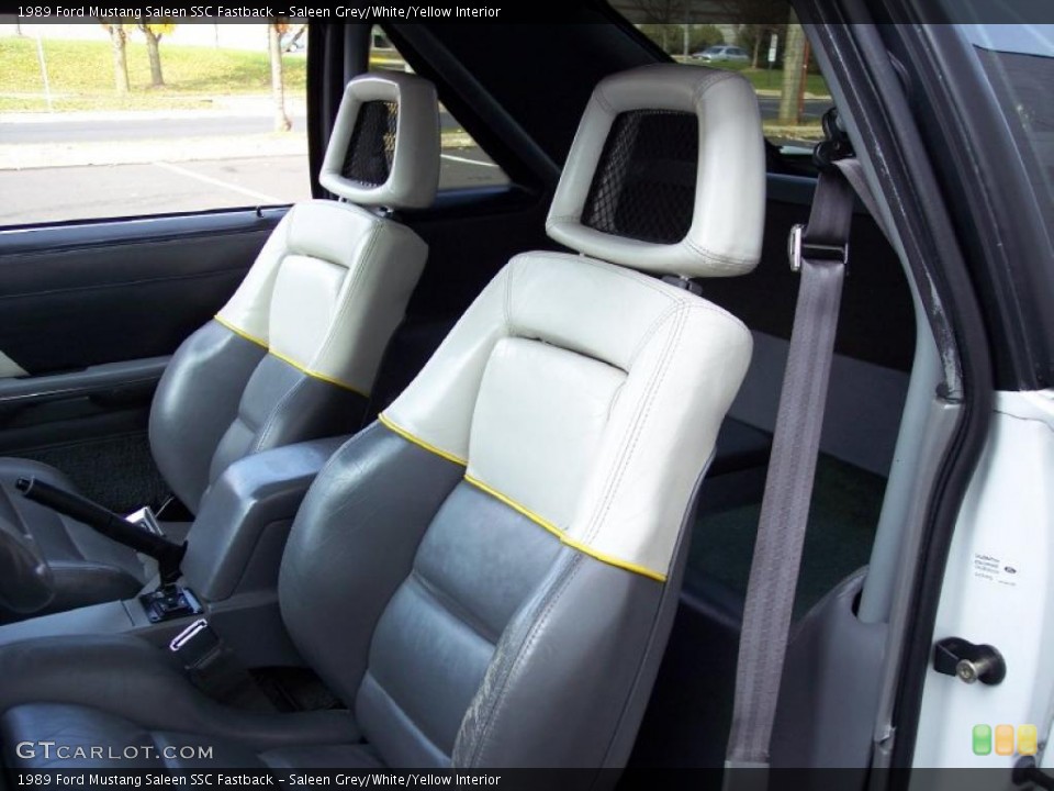 Saleen Grey/White/Yellow Interior Photo for the 1989 Ford Mustang Saleen SSC Fastback #40217544