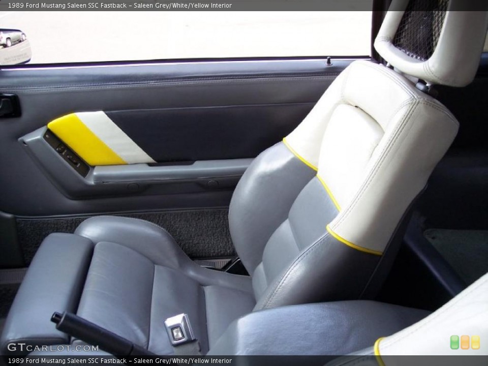 Saleen Grey/White/Yellow Interior Photo for the 1989 Ford Mustang Saleen SSC Fastback #40217552