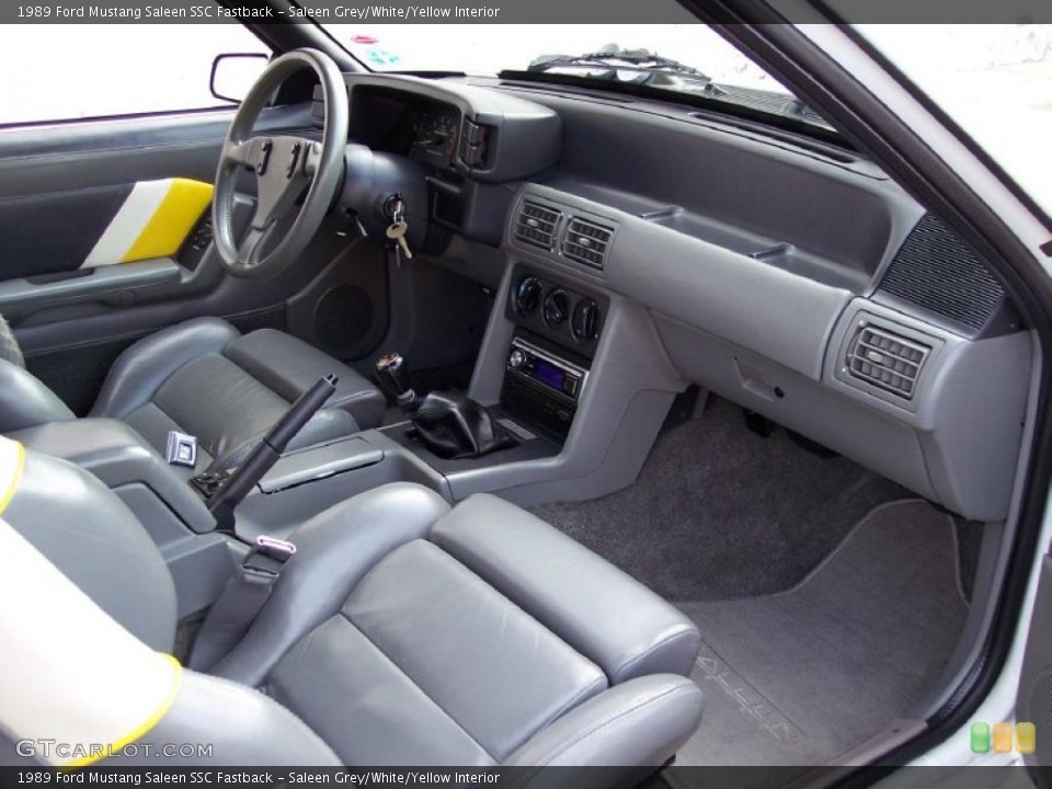 Saleen Grey/White/Yellow Interior Dashboard for the 1989 Ford Mustang Saleen SSC Fastback #40217560