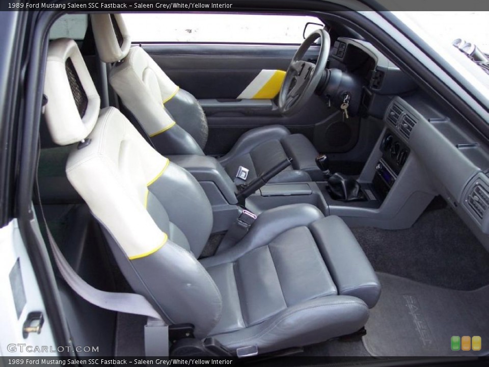 Saleen Grey/White/Yellow Interior Photo for the 1989 Ford Mustang Saleen SSC Fastback #40217564