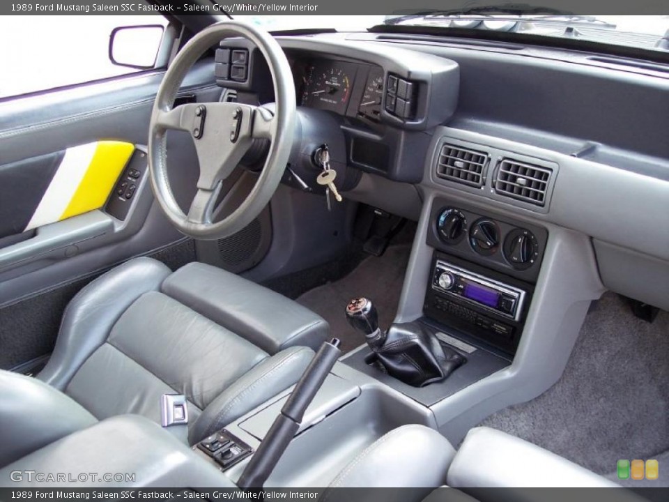 Saleen Grey/White/Yellow Interior Dashboard for the 1989 Ford Mustang Saleen SSC Fastback #40217568