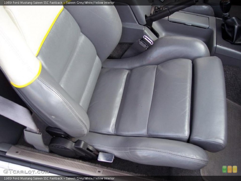 Saleen Grey/White/Yellow Interior Photo for the 1989 Ford Mustang Saleen SSC Fastback #40217576