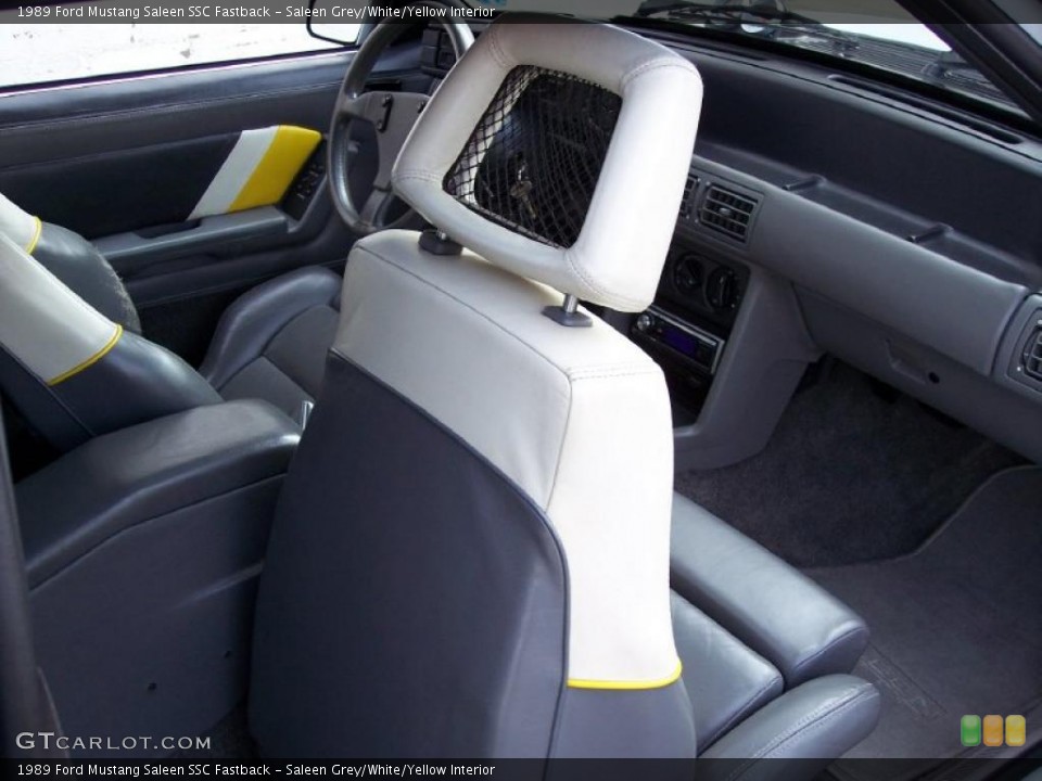 Saleen Grey/White/Yellow Interior Photo for the 1989 Ford Mustang Saleen SSC Fastback #40217592