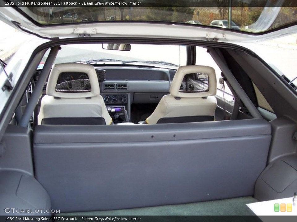 Saleen Grey/White/Yellow Interior Trunk for the 1989 Ford Mustang Saleen SSC Fastback #40217596