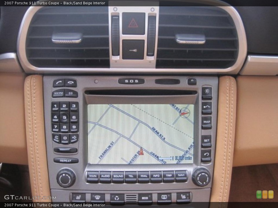 Black/Sand Beige Interior Navigation for the 2007 Porsche 911 Turbo Coupe #40220238