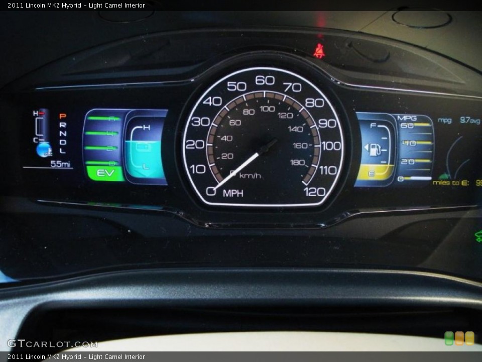 Light Camel Interior Gauges for the 2011 Lincoln MKZ Hybrid #40221922