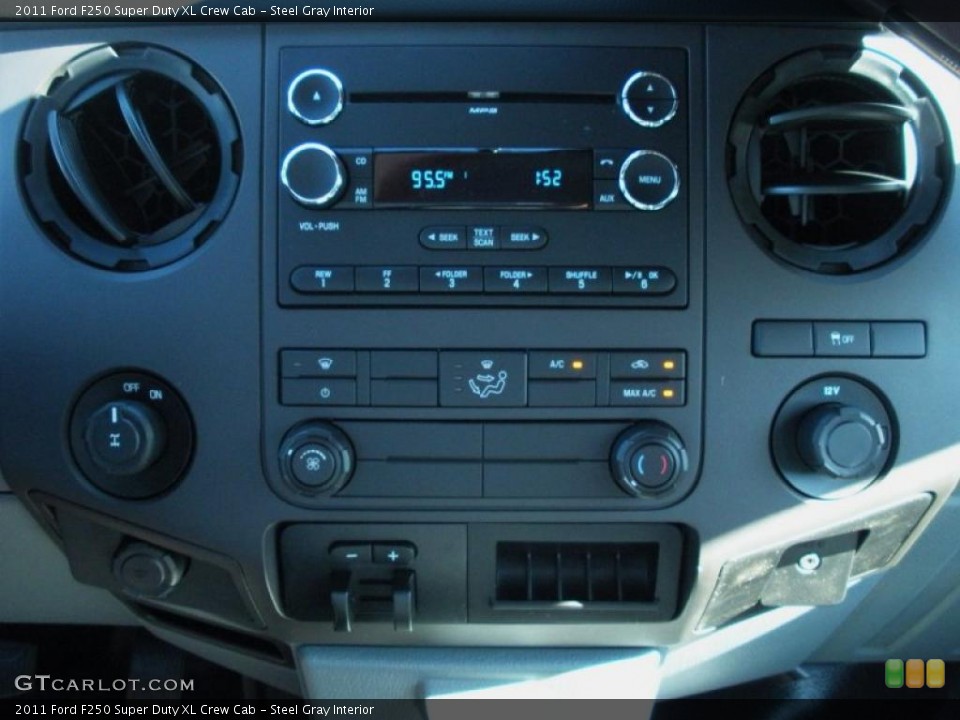 Steel Gray Interior Controls for the 2011 Ford F250 Super Duty XL Crew Cab #40222874