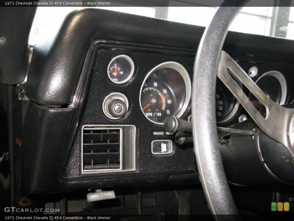 Black Interior Gauges for the 1971 Chevrolet Chevelle SS 454 Convertible #40223166