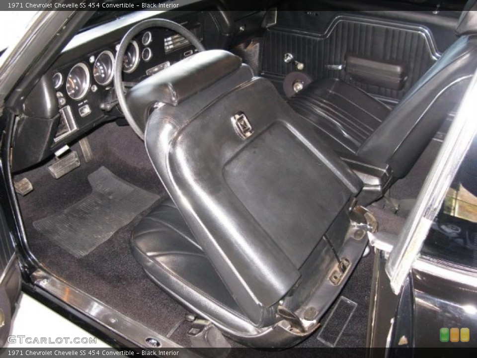 Black Interior Photo for the 1971 Chevrolet Chevelle SS 454 Convertible #40223306