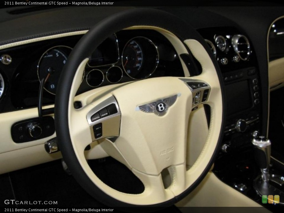 Magnolia/Beluga Interior Steering Wheel for the 2011 Bentley Continental GTC Speed #40223574