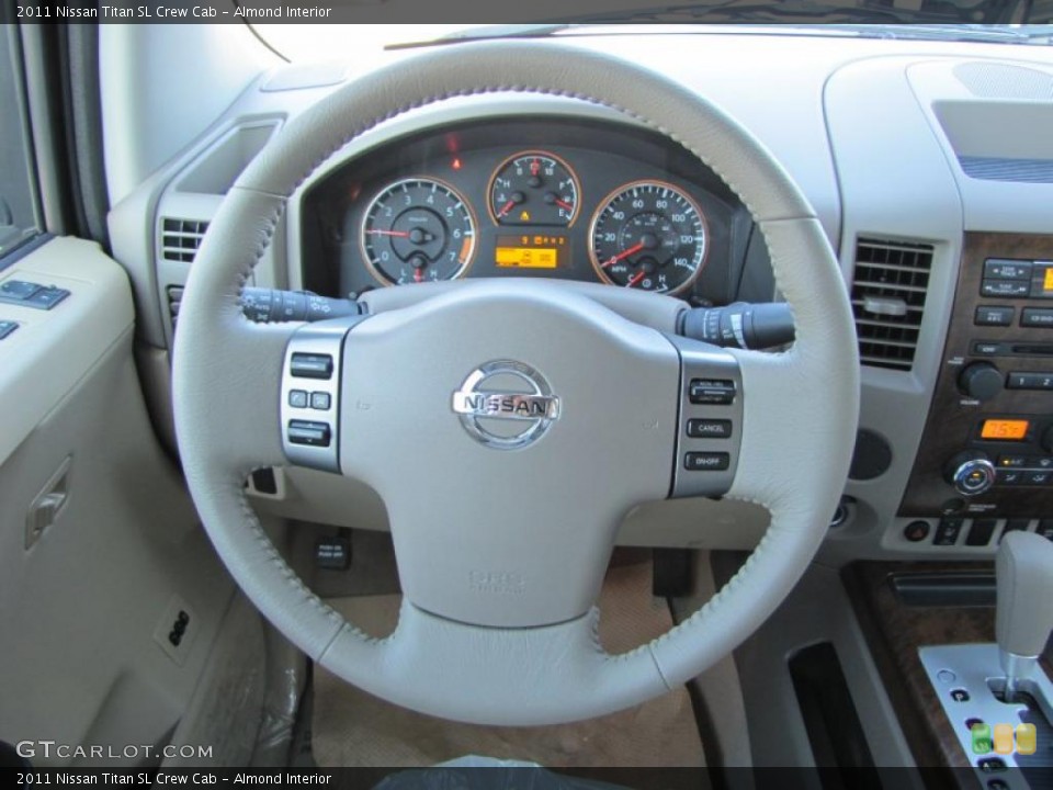 Almond Interior Steering Wheel for the 2011 Nissan Titan SL Crew Cab #40224506