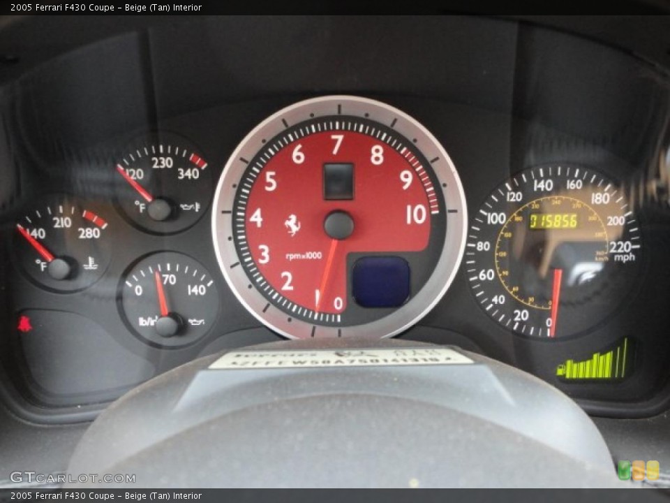 Beige (Tan) Interior Gauges for the 2005 Ferrari F430 Coupe #40224578