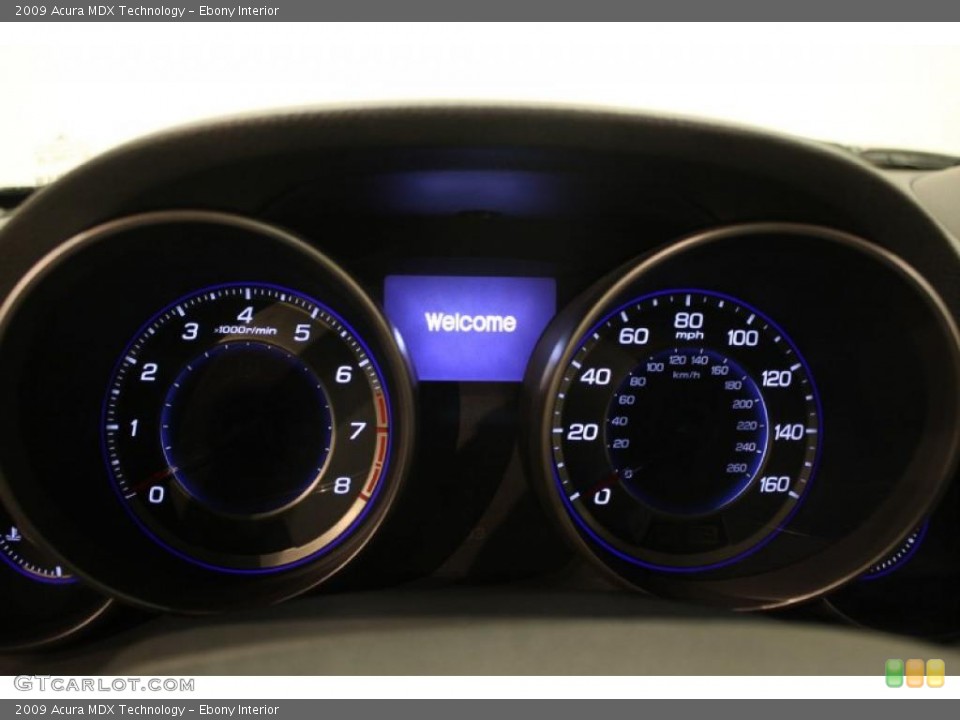 Ebony Interior Gauges for the 2009 Acura MDX Technology #40226638