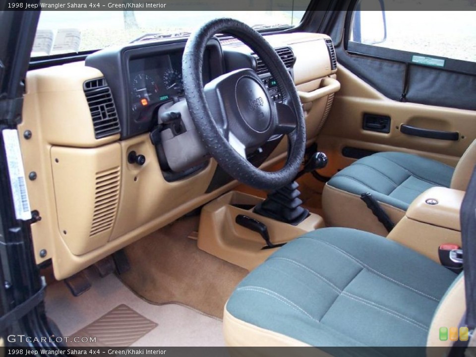 Green/Khaki Interior Prime Interior for the 1998 Jeep Wrangler Sahara 4x4 #40229210