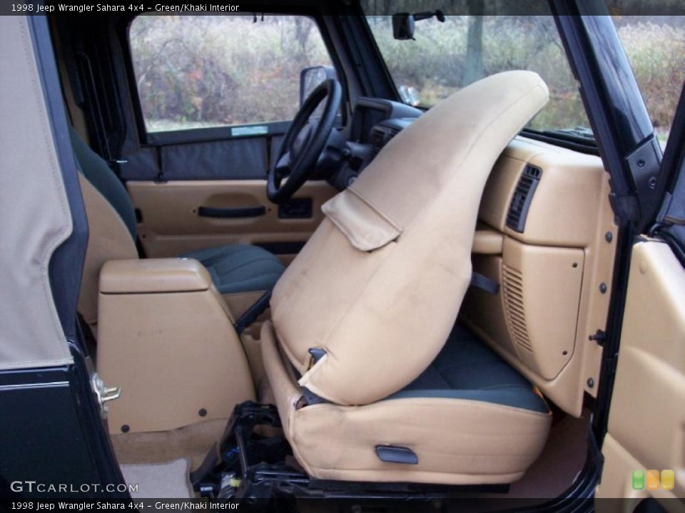 Green/Khaki Interior Photo for the 1998 Jeep Wrangler Sahara 4x4 #40229482