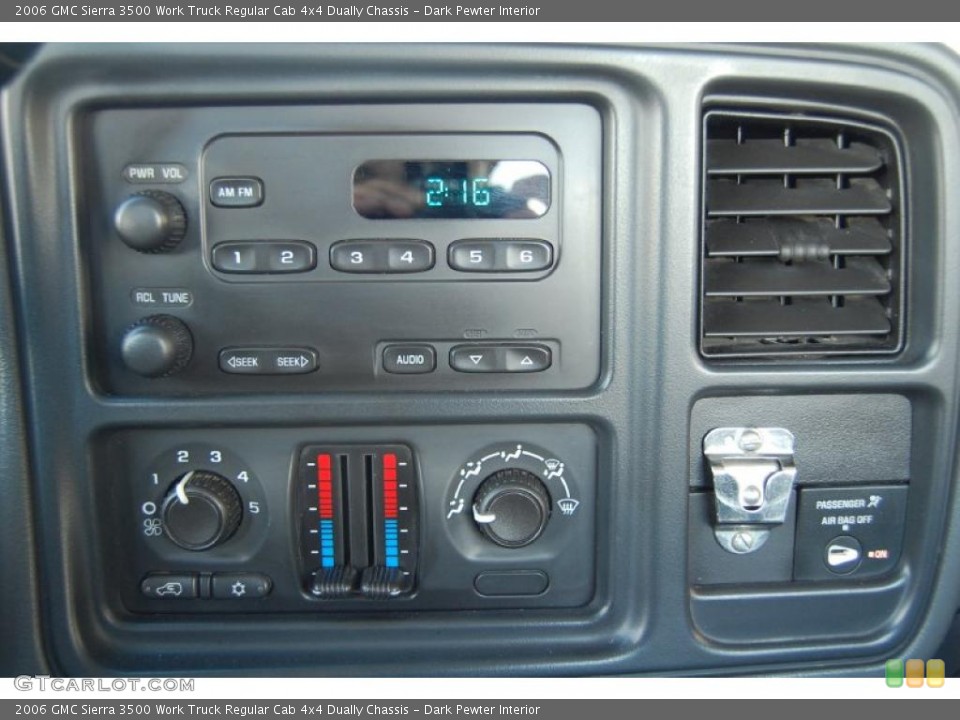 Dark Pewter Interior Controls for the 2006 GMC Sierra 3500 Work Truck Regular Cab 4x4 Dually Chassis #40229898