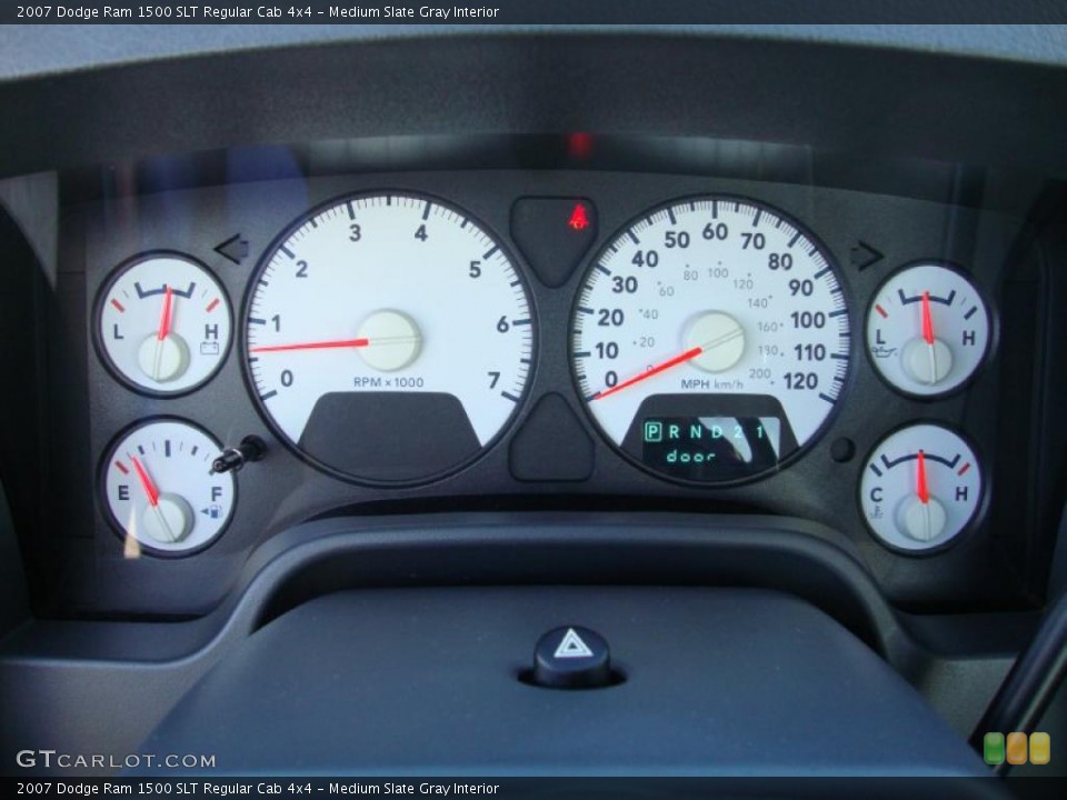 Medium Slate Gray Interior Gauges for the 2007 Dodge Ram 1500 SLT Regular Cab 4x4 #40244482
