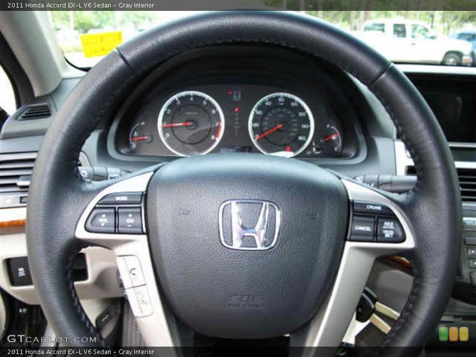 Gray Interior Steering Wheel for the 2011 Honda Accord EX-L V6 Sedan #40247714