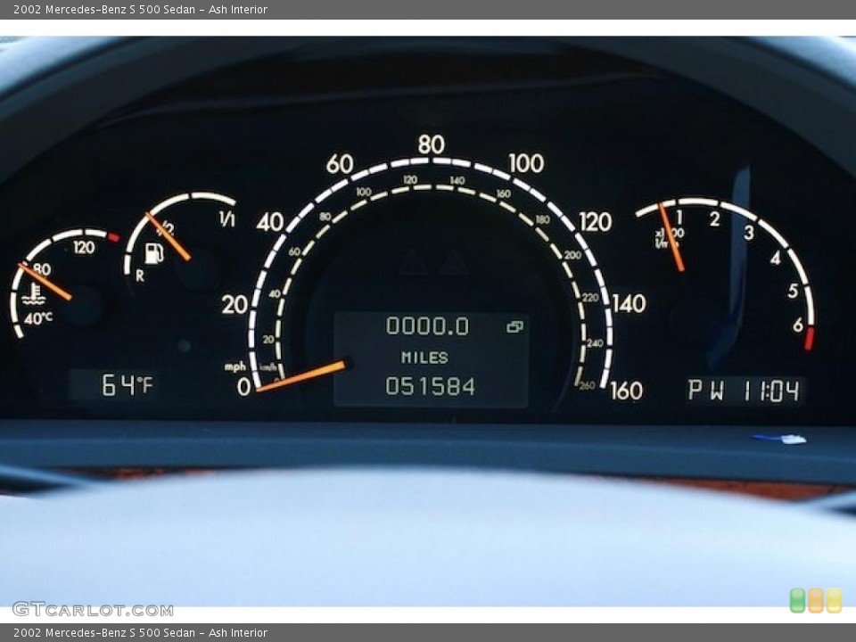 Ash Interior Gauges for the 2002 Mercedes-Benz S 500 Sedan #40247862