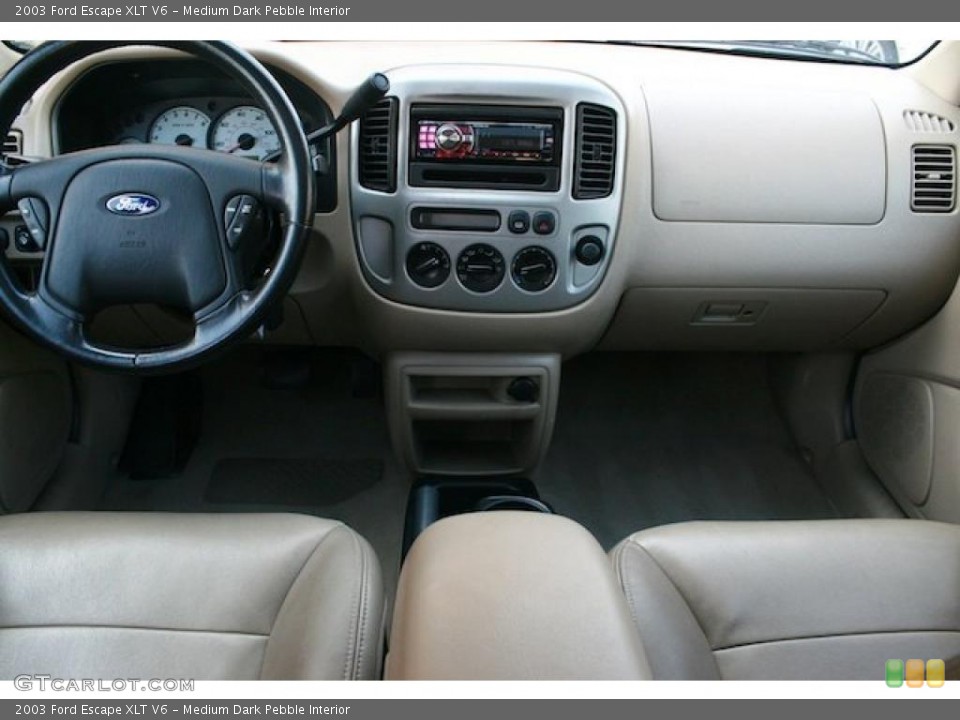 Medium Dark Pebble Interior Dashboard for the 2003 Ford Escape XLT V6 #40248182