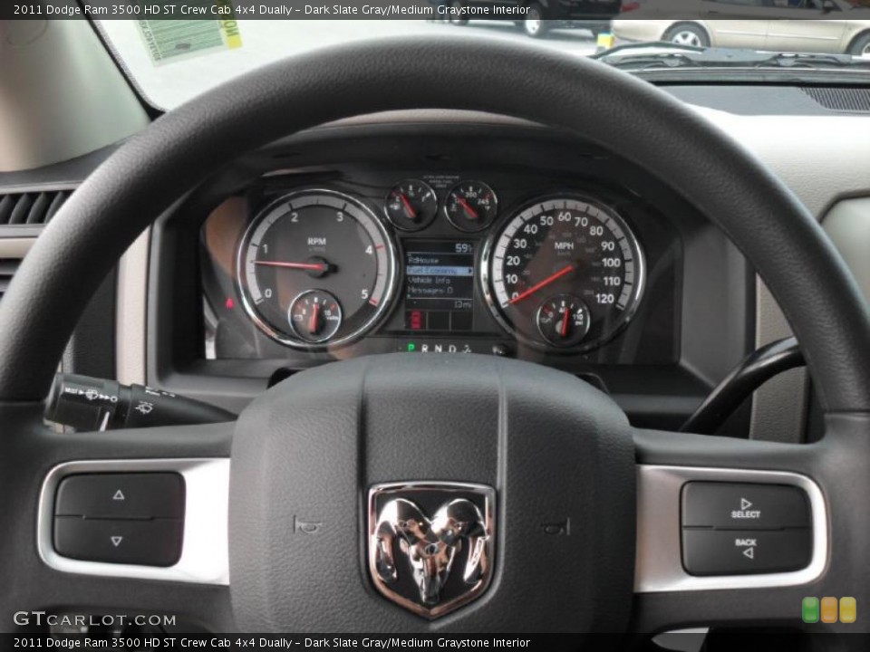 Dark Slate Gray/Medium Graystone Interior Gauges for the 2011 Dodge Ram 3500 HD ST Crew Cab 4x4 Dually #40257302