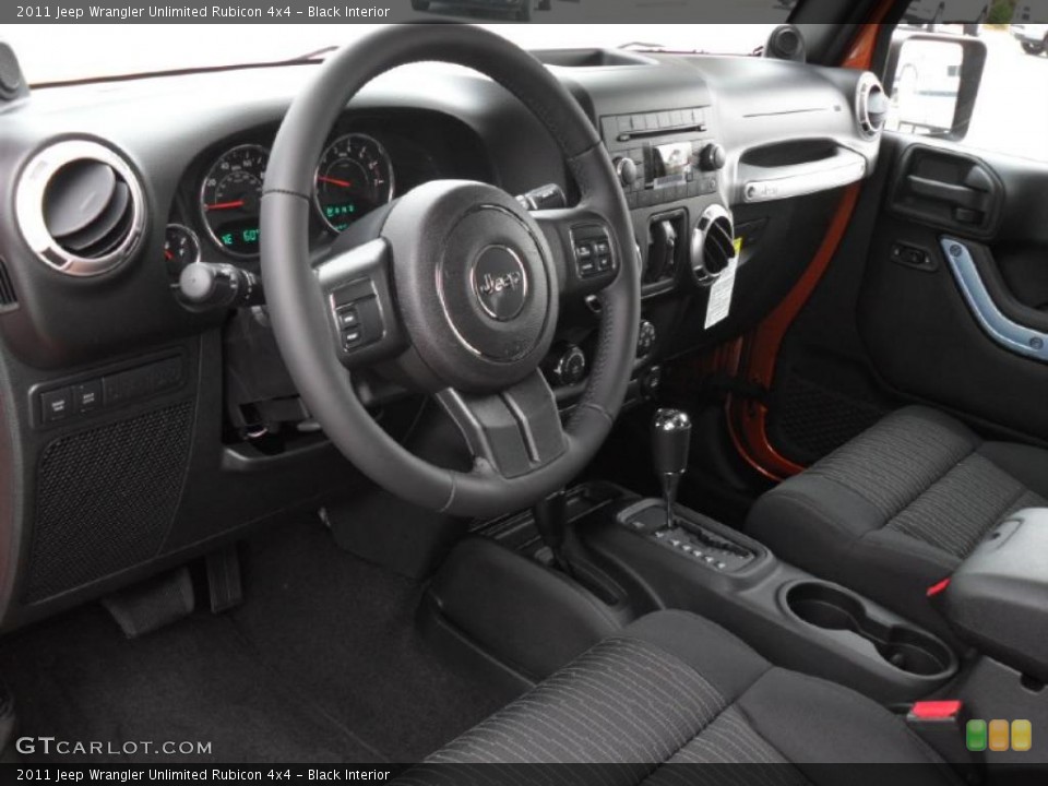 Black Interior Photo for the 2011 Jeep Wrangler Unlimited Rubicon 4x4 #40257974