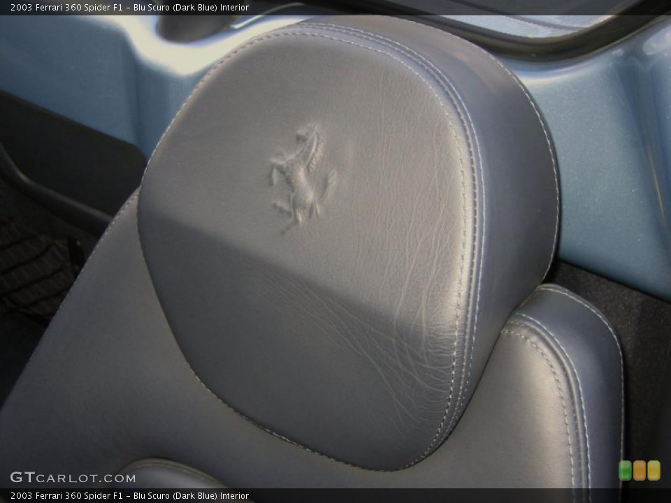 Blu Scuro (Dark Blue) Interior Photo for the 2003 Ferrari 360 Spider F1 #40264422