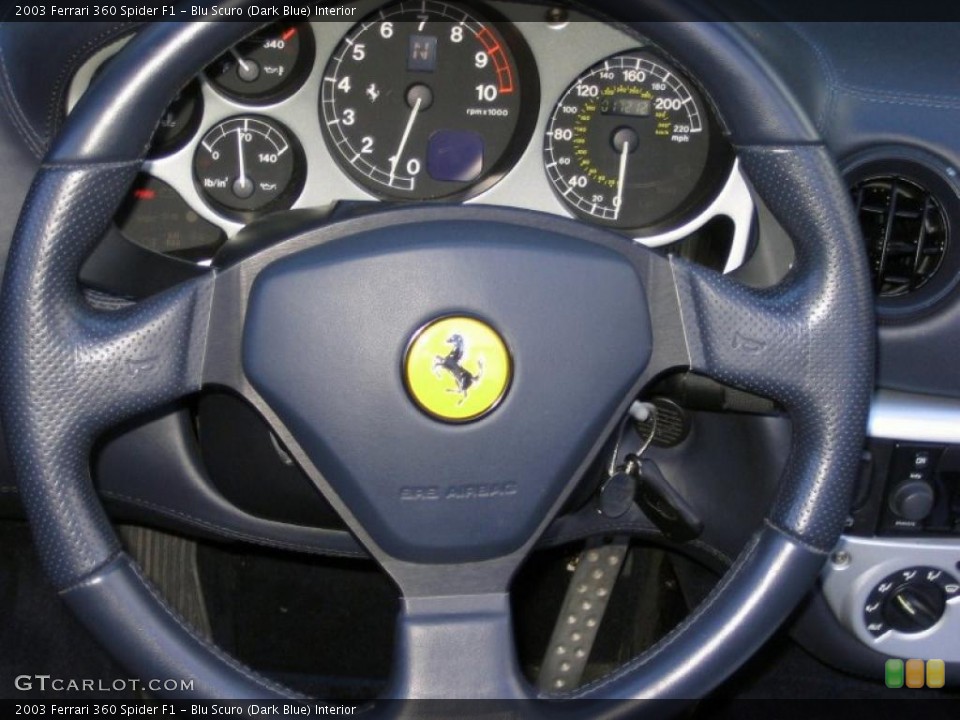 Blu Scuro (Dark Blue) Interior Steering Wheel for the 2003 Ferrari 360 Spider F1 #40264538