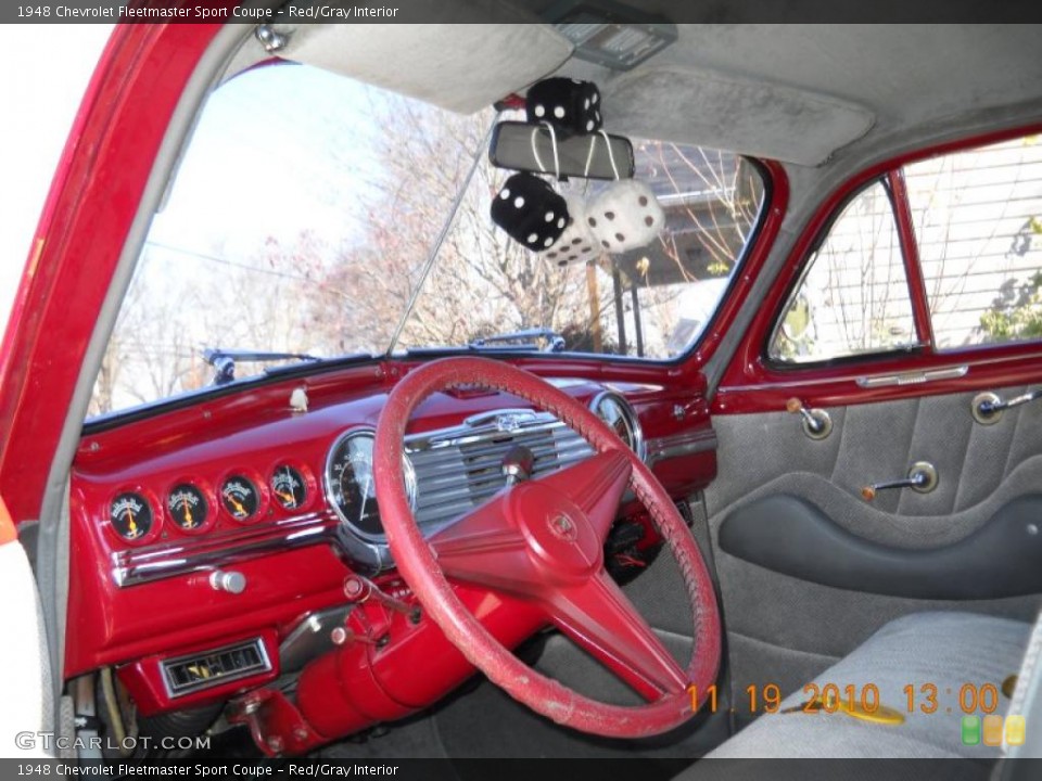 Red/Gray Interior Prime Interior for the 1948 Chevrolet Fleetmaster Sport Coupe #40270338
