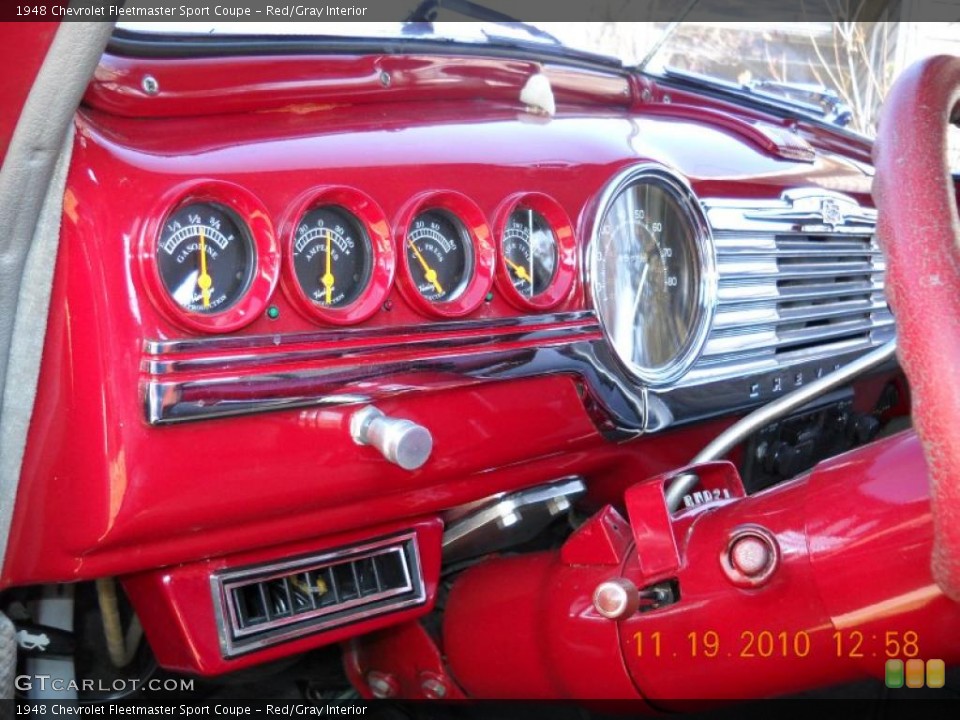 Red/Gray Interior Dashboard for the 1948 Chevrolet Fleetmaster Sport Coupe #40270354
