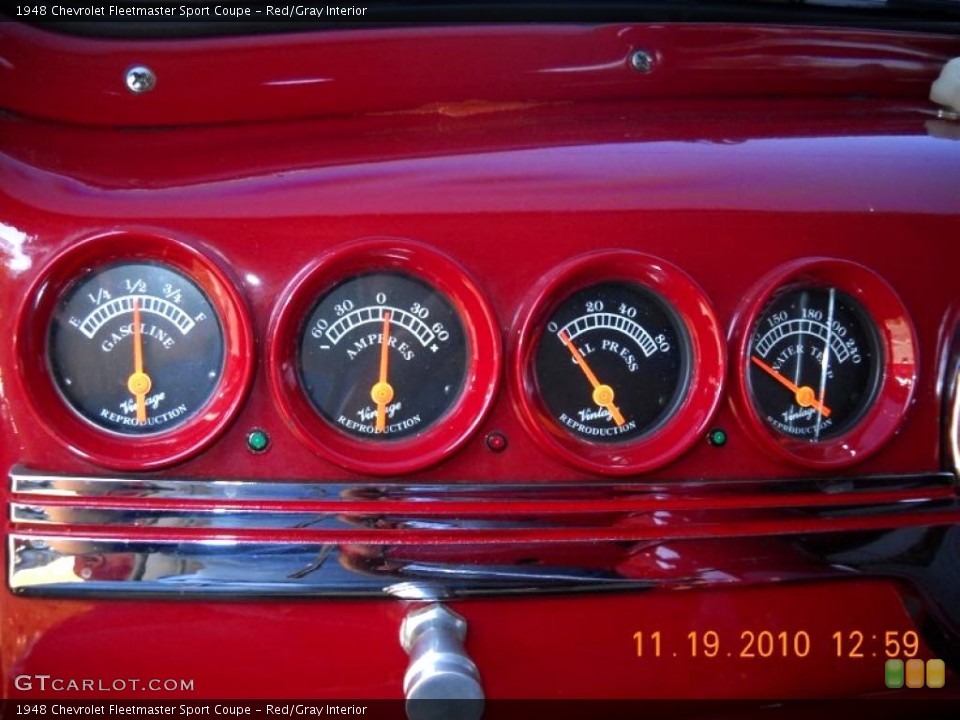 Red/Gray Interior Gauges for the 1948 Chevrolet Fleetmaster Sport Coupe #40270370