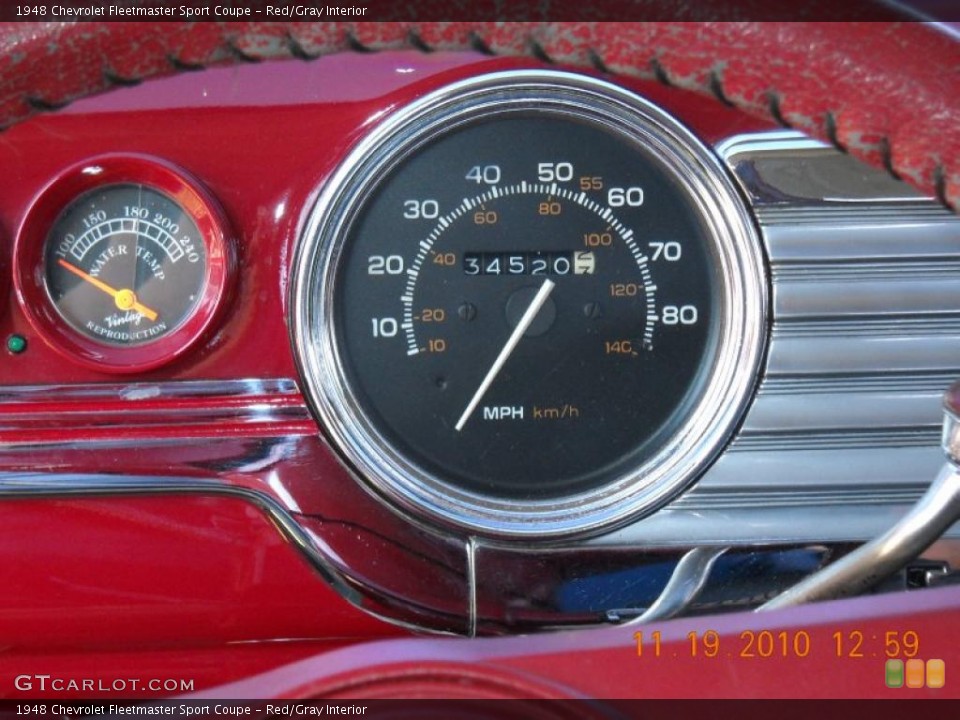 Red/Gray Interior Gauges for the 1948 Chevrolet Fleetmaster Sport Coupe #40270398