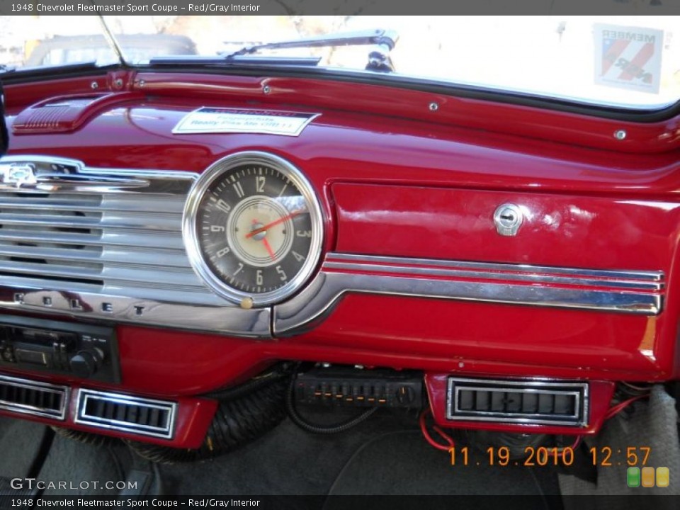 Red/Gray Interior Dashboard for the 1948 Chevrolet Fleetmaster Sport Coupe #40270514