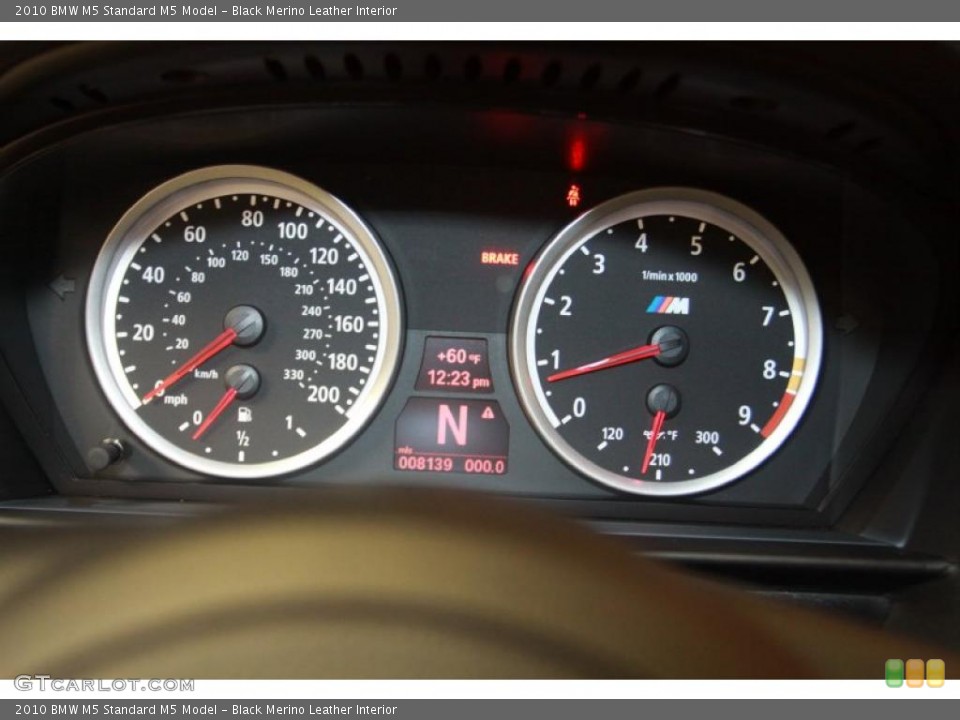 Black Merino Leather Interior Gauges for the 2010 BMW M5  #40271230