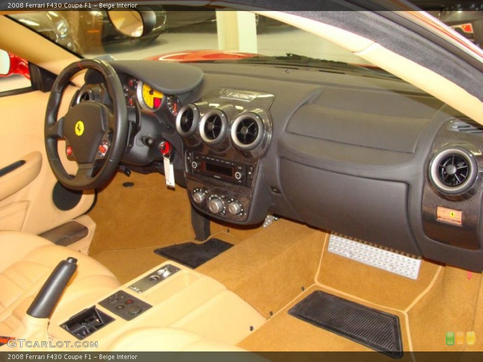 Beige Interior Dashboard for the 2008 Ferrari F430 Coupe F1 #40272630