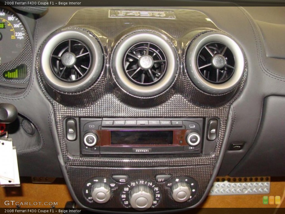 Beige Interior Controls for the 2008 Ferrari F430 Coupe F1 #40272642