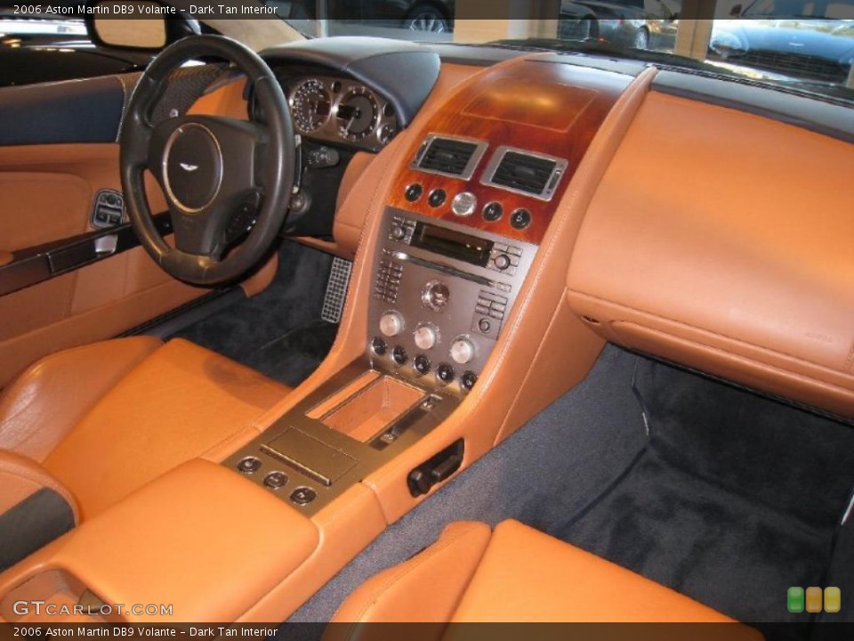 Dark Tan Interior Dashboard for the 2006 Aston Martin DB9 Volante #40274678