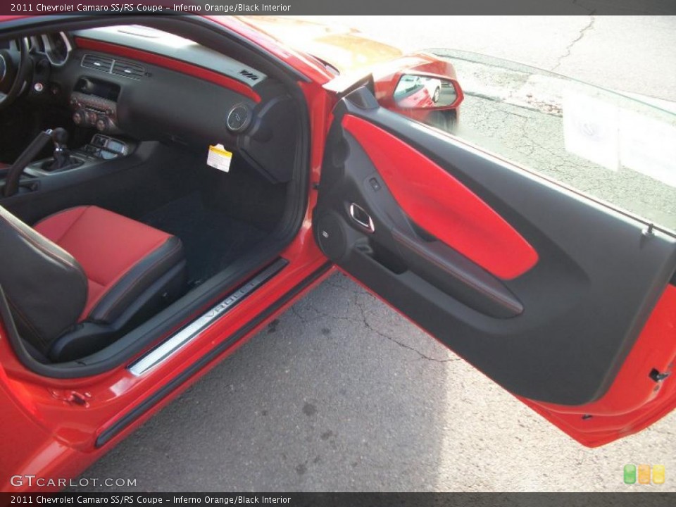 Inferno Orange/Black Interior Door Panel for the 2011 Chevrolet Camaro SS/RS Coupe #40276166