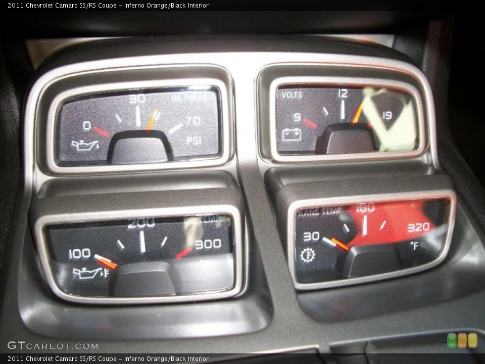 Inferno Orange/Black Interior Gauges for the 2011 Chevrolet Camaro SS/RS Coupe #40276414