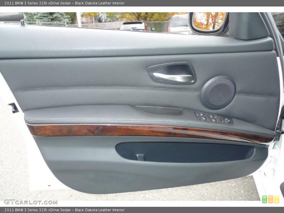 Black Dakota Leather Interior Door Panel for the 2011 BMW 3 Series 328i xDrive Sedan #40279186