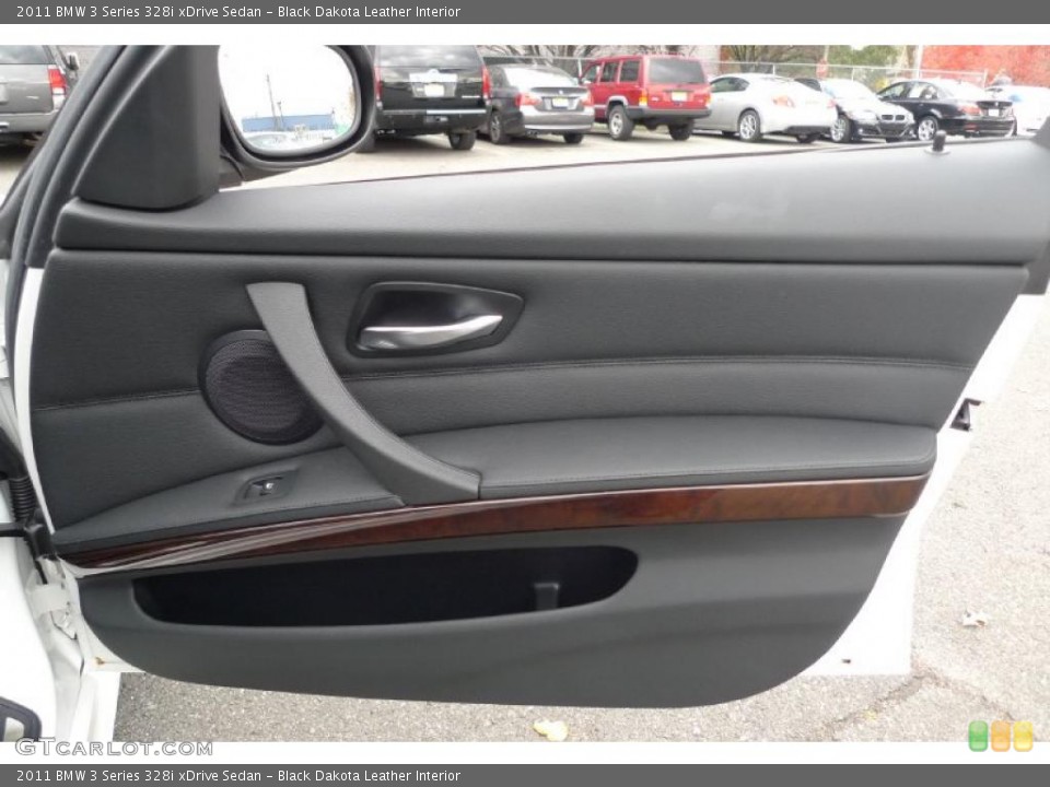 Black Dakota Leather Interior Door Panel for the 2011 BMW 3 Series 328i xDrive Sedan #40279398