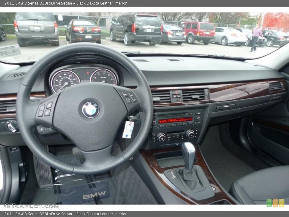 Black Dakota Leather Interior Prime Interior for the 2011 BMW 3 Series 328i xDrive Sedan #40279558
