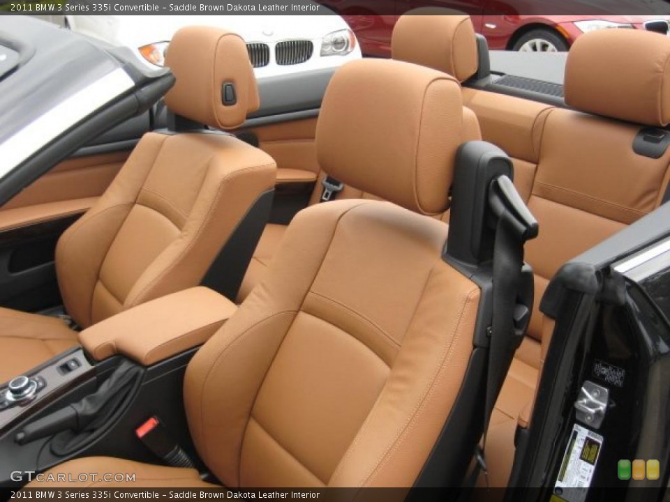 Saddle Brown Dakota Leather Interior Photo for the 2011 BMW 3 Series 335i Convertible #40279766