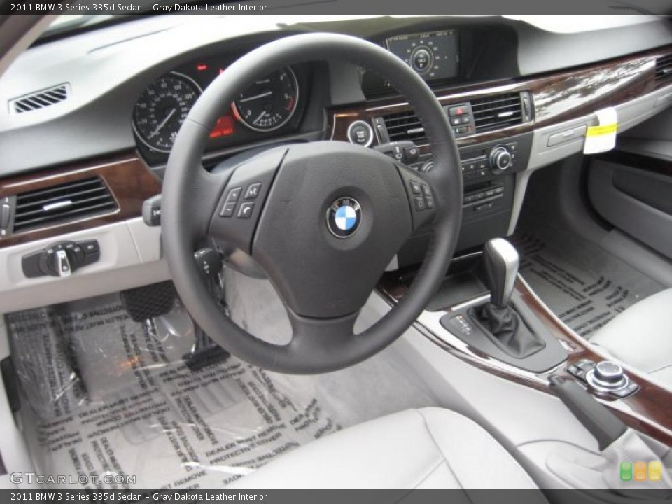 Gray Dakota Leather Interior Prime Interior for the 2011 BMW 3 Series 335d Sedan #40279826